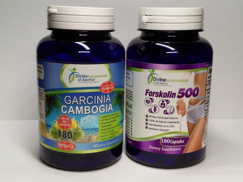 Garcinia Cambogia 1500mg 95%HCA + Forskolin 2000mg 360-Capsules Total