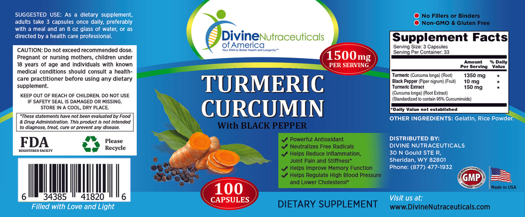 Turmeric Curcumin w/ Black Pepper 1500mg + Colon Cleanse Detox Kit